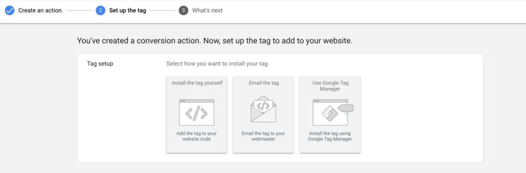 Setting up Google Ads Conversion Tags