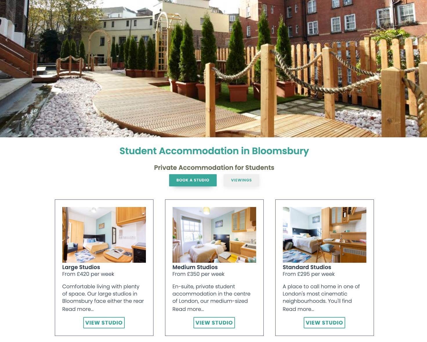 Digital marketing for student accommodation provider